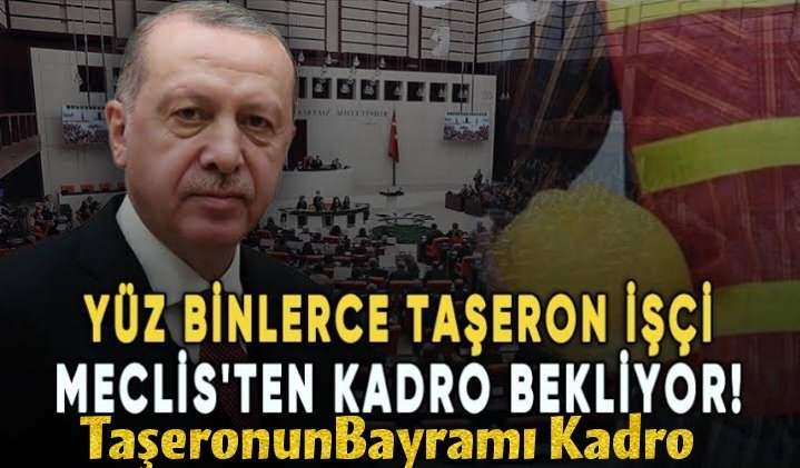 KamuKatib's tweet photo. Bayramsa bayramınız mübarek olsun 
TaşeronunBayramı Kadro 
@RTErdogan
@AKPartiTBMMGrup 
@akbasogluemin
@isikhanvedat
@dbdevletbahceli 
@MhpTbmmGrubu 
@yasaryldrmMHP https://t.co/j04PCsUUZo