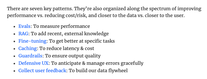 💯 there's a reason why evals is the first pattern; can't imagine building any other way

(also, rag before finetuning)

eugeneyan.com/writing/llm-pa…