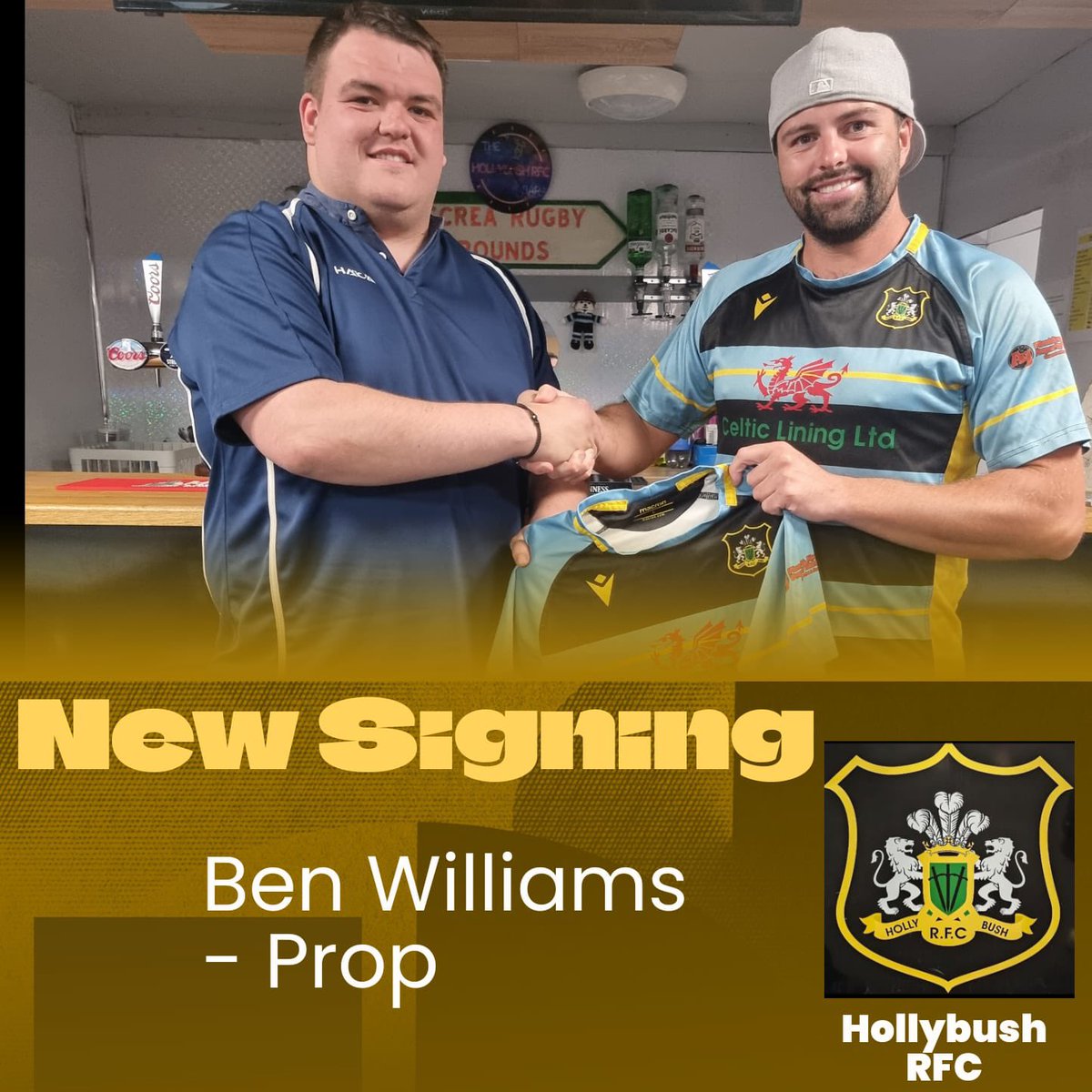 HollybushRugby's tweet photo. The club are thrilled to announce our first summer signing, prop Ben Williams has committed to the bush for the coming season. Welcome to the bush mate 👏🙌

#UpTheBush ⚫️🔶 https://t.co/tqydxHeMrR