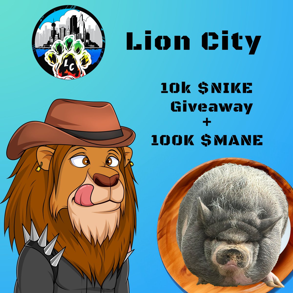 Who's hungry? Lion City 10K $nike and 100K $mane giveaway! Follow, Like, Retweet, Tag some friends. 48 hours and we pick a winner!