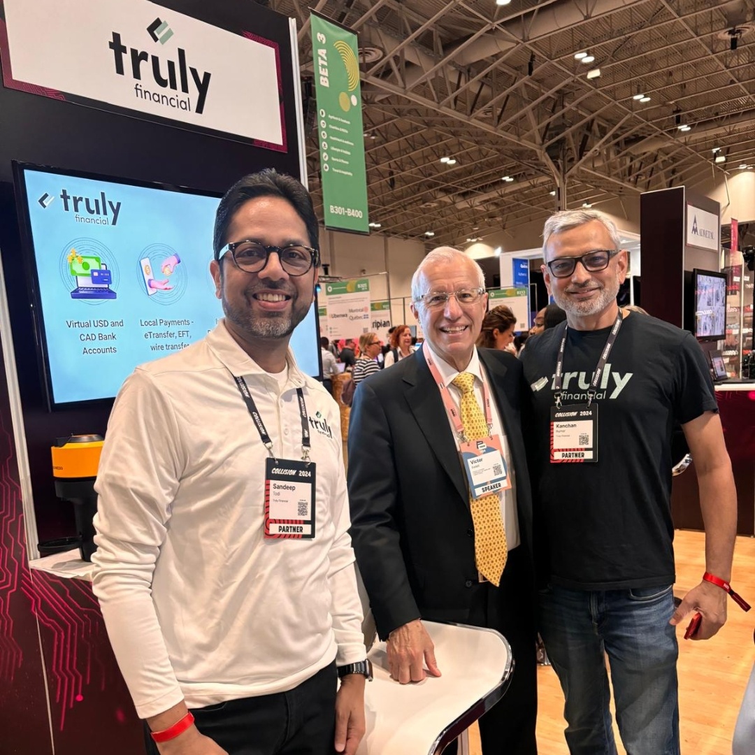 It was an honor to meet Mr. Victor Fedeli at #CollisionConf! Thank you for stopping by our booth and discussing the future of fintech with us. Excited for the possibilities ahead! 

#TrulyFinancial #FintechInnovation #TrulyGlobal #BankingWithoutBorders #CollisionConference