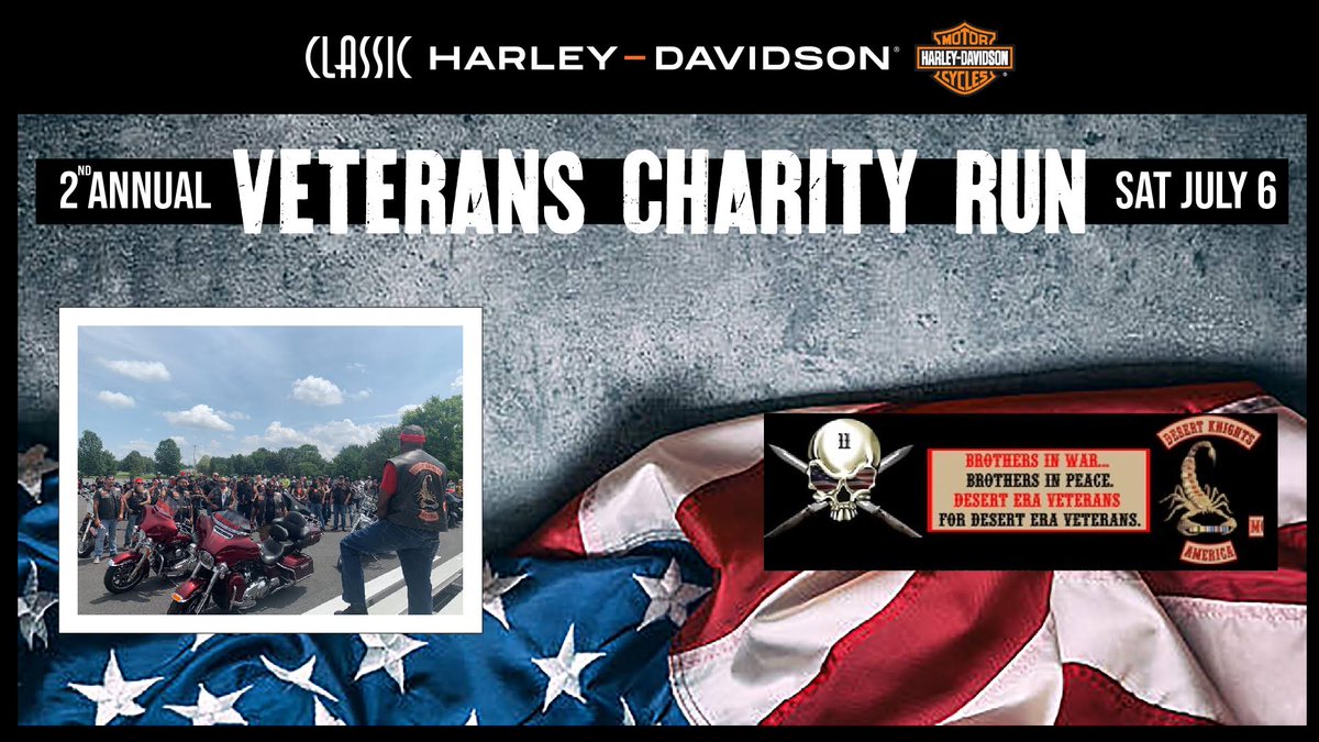 CHDofReading's tweet image. 2nd Annual Desert Knights MC Veterans Charity Run
Check-in at Classic Harley-Davidson: 10:00am
Kickstands Up: Noon - Ride to Johnny &amp;amp; Hons Smokehaus 
$20 per Rider, $10 per passenger, $10 at the door (J&amp;amp;H) ecs.page.link/MNKUp 
#chdofreading #veteransride
