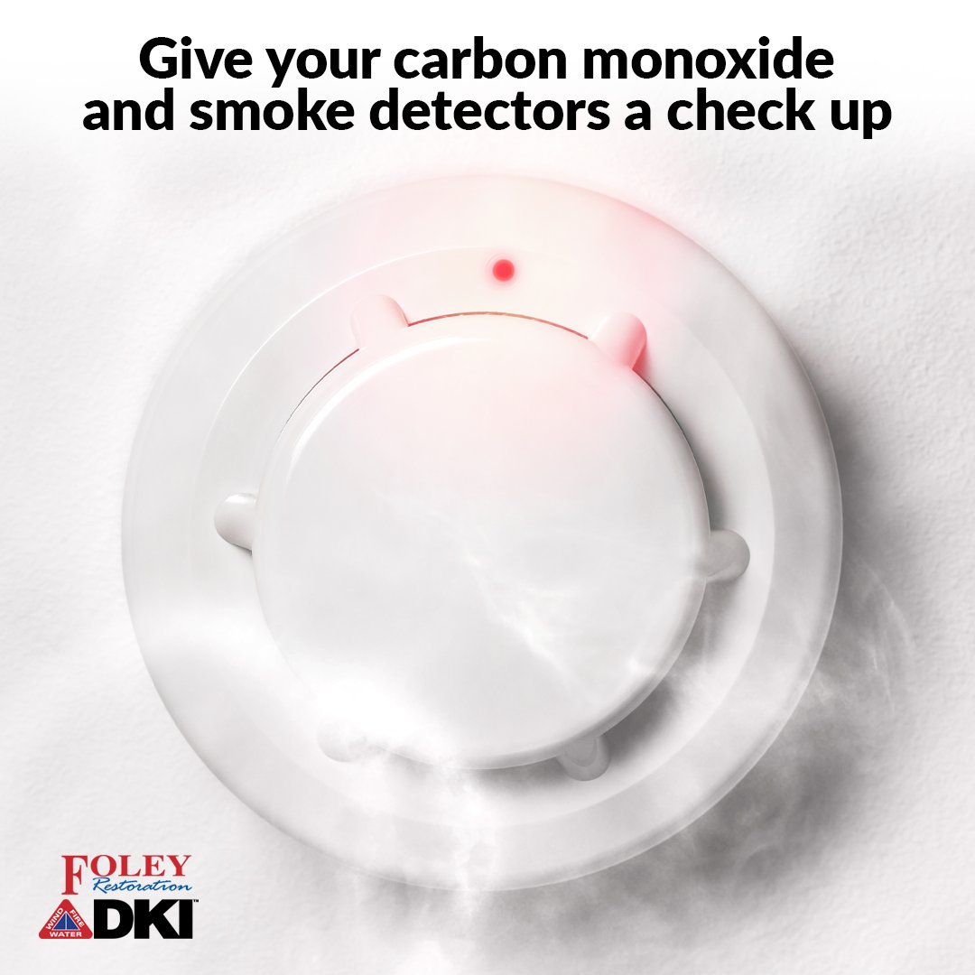 Smoke and carbon monoxide detectors save lives, but only if they're properly maintained.

✅ Change the batteries at least once a year
✅ Test your alarms once a month by pressing the "test" button
✅ Dust your alarms once a month

Visit foleyrestoration.com
