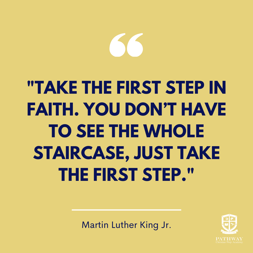 prep_pathway's tweet photo. Sometimes the hardest step is the first step. Have faith, be brave and take that step today!

#wednesdaymotivation #inspirational #motivation #pathwaychristianprepacademy #christianschool #onlineschool #christianeducation https://t.co/ufwoygcHxa
