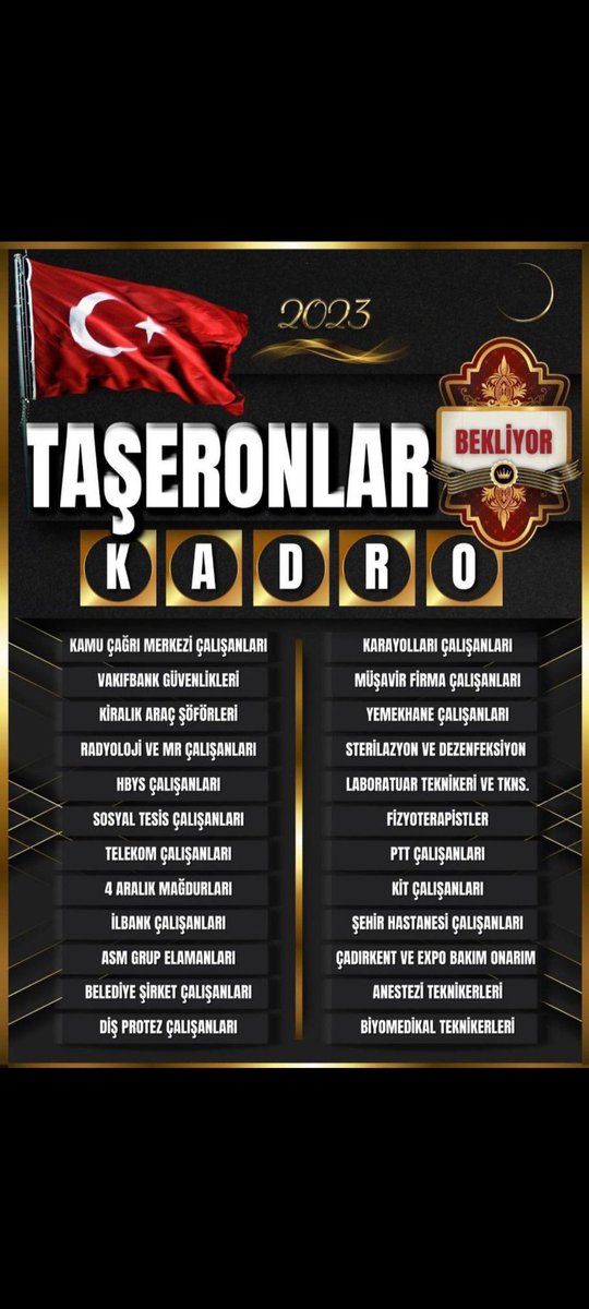 <a href="/akbasogluemin/">Av. M.Emin AKBAŞOĞLU 🇹🇷</a> Taşeron işçiler ve evlatları insanca yaşamayı hak etmiyor mu? 
TaşeronunBayramı Kadro