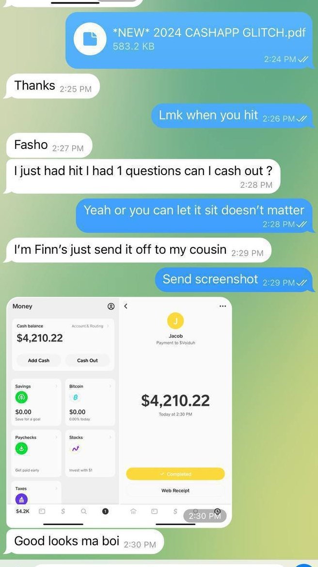 Punch_Binz's tweet photo. The CASHAPP GLITCH is SIMPLE! EASY QUICK MONEY..🗣️
Telegram: https://t.co/6YYFPQZwel https://t.co/VwsxC195bS