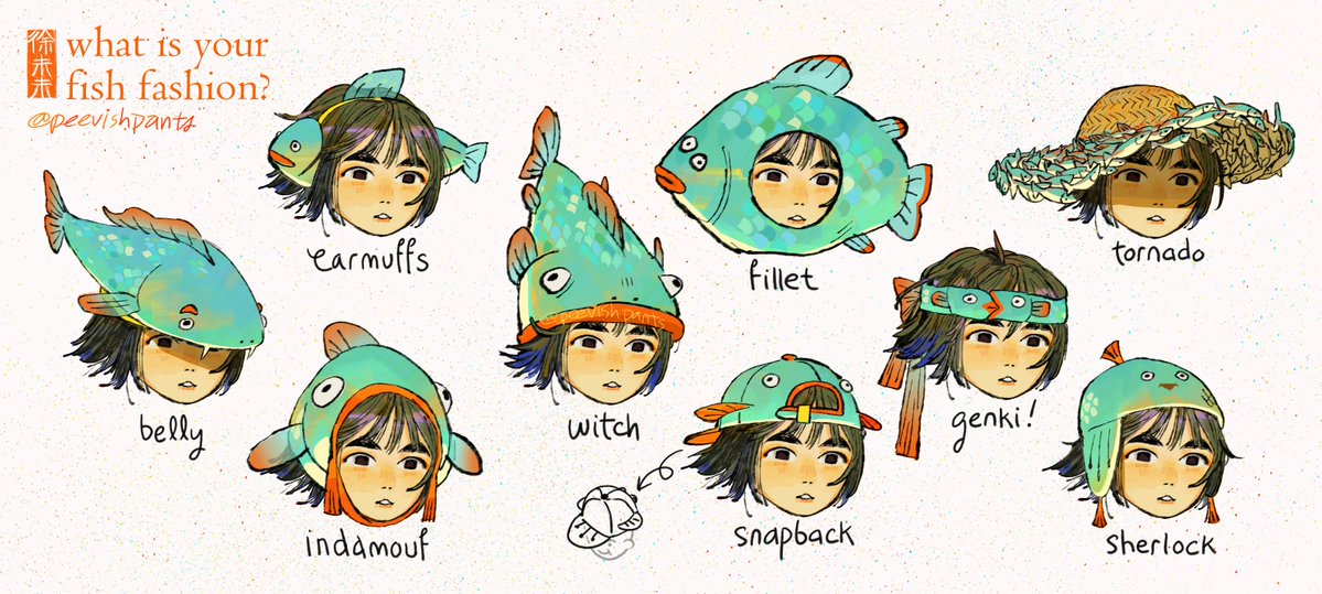 peevishpants's tweet photo. hats for your next fishing trip #oc #yan https://t.co/Myxj0LTDH1