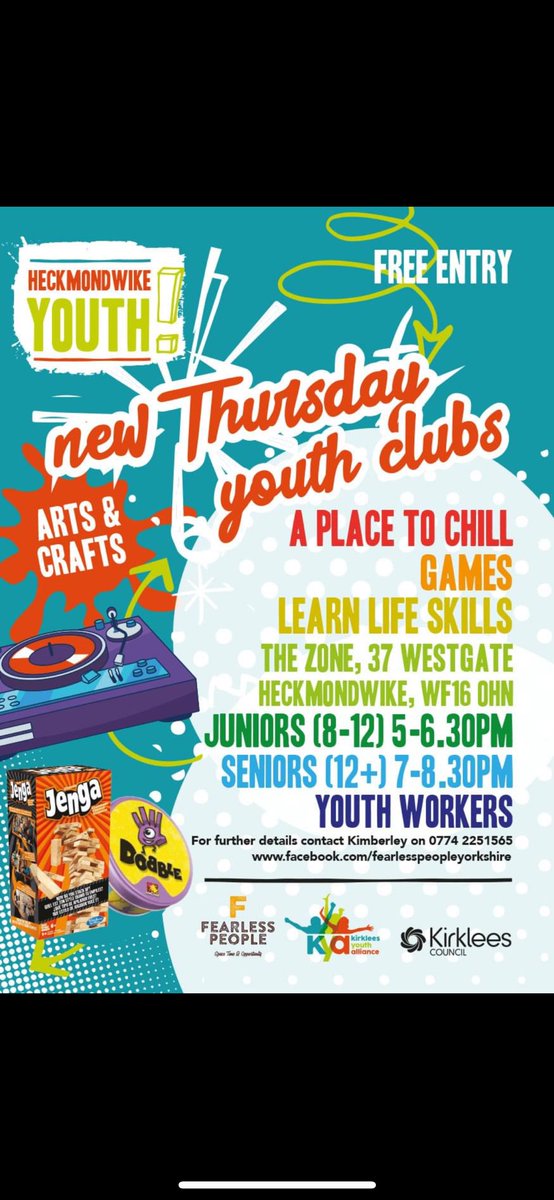 New youth club starting in Heckmondwike on 27th June. Definitely needed in this area. <a href="/ReachAcademyUK/">ReachAcademyUK</a> <a href="/EthosAcadTrust/">EthosAcademyTrustUK</a>