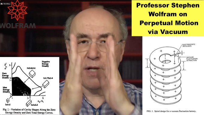 Professor Stephen Wolfram on Perpetual Motion via Vacuum https://t.co/w3KMwQRgch