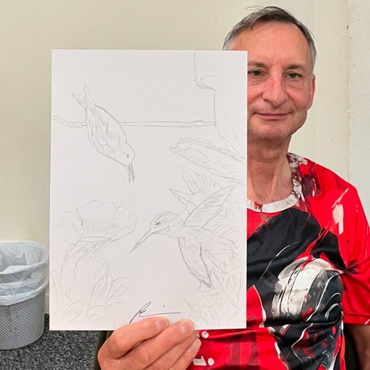 HarwoodAliArt's tweet image. ‘Hummingbirds’ at #CreateArt at @LivLighthouse this afternoon involved: reading about them, listening to a song about them, drawing and painting them, and writing about them. It was great fun!