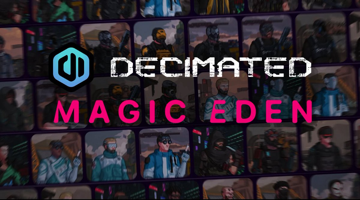 decimated_game's tweet image. We've lowered the threshold to get whitelisted for the Magic Eden presale down to Level 5 in our Discord! maybe you've been whitelisted? check now!

discord.gg/decimated