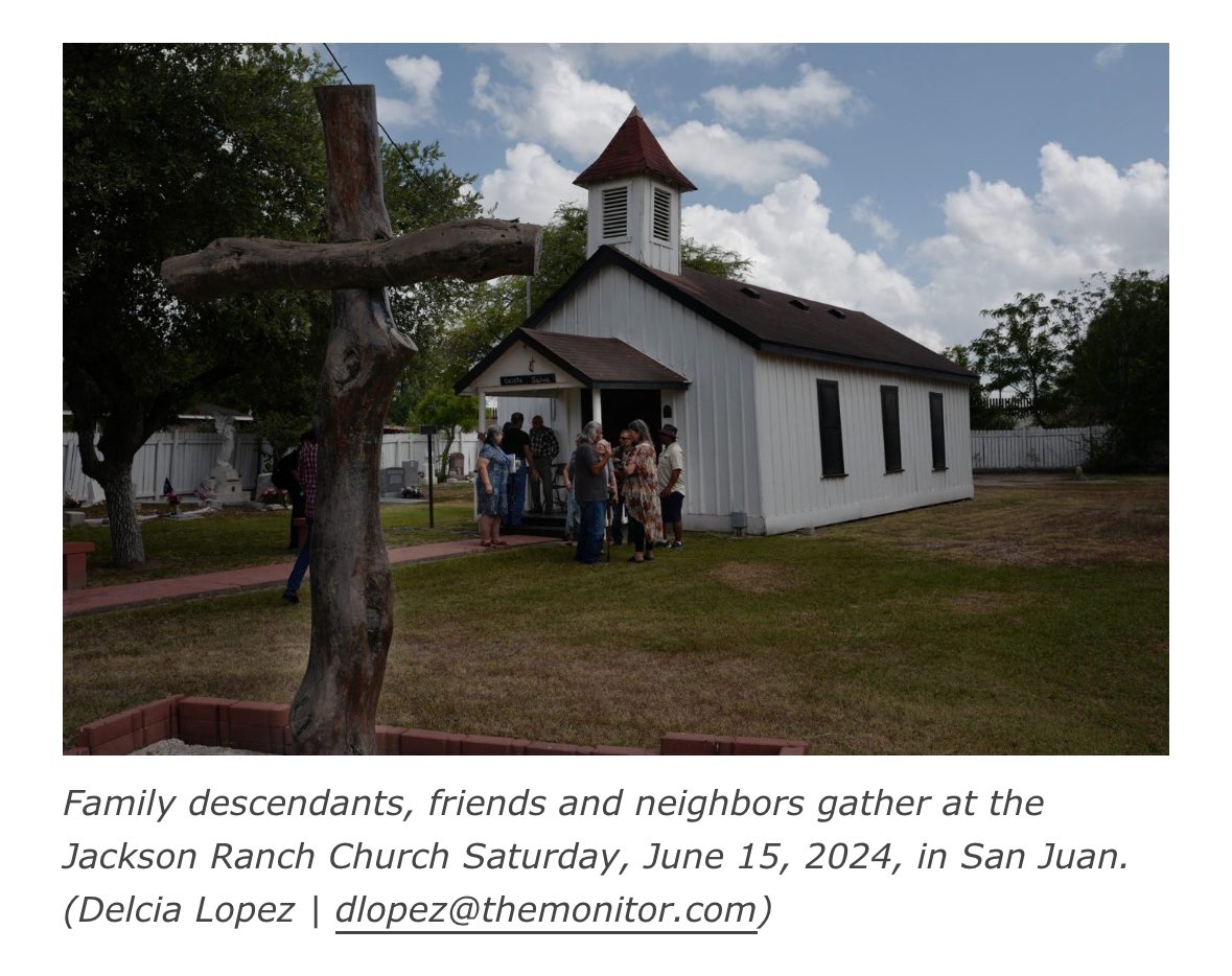 eddieveee1's tweet photo. In April 2024, The National Park Service added the Jackson Ranch Church &amp; the Martin Jackson Cemetery in San Juan to the National Underground Railroad Network to Freedom. It is only 1 of 2 cites in TX w/ this designation (the other cite is the Mission San Jose in SATX) https://t.co/TUiBcEw9OO