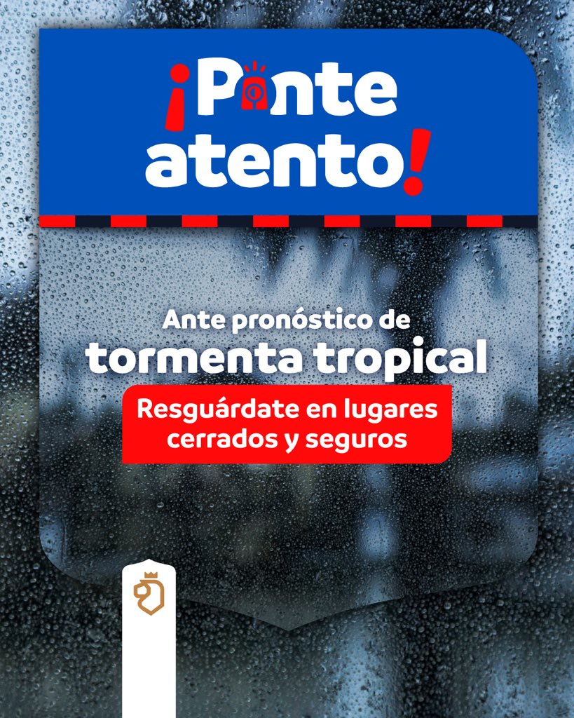 Si no es necesario salir de casa mantente a salvo y no salgas. ya que las lluvias se incrementarán de forma intensa en el Estado. 🌧
