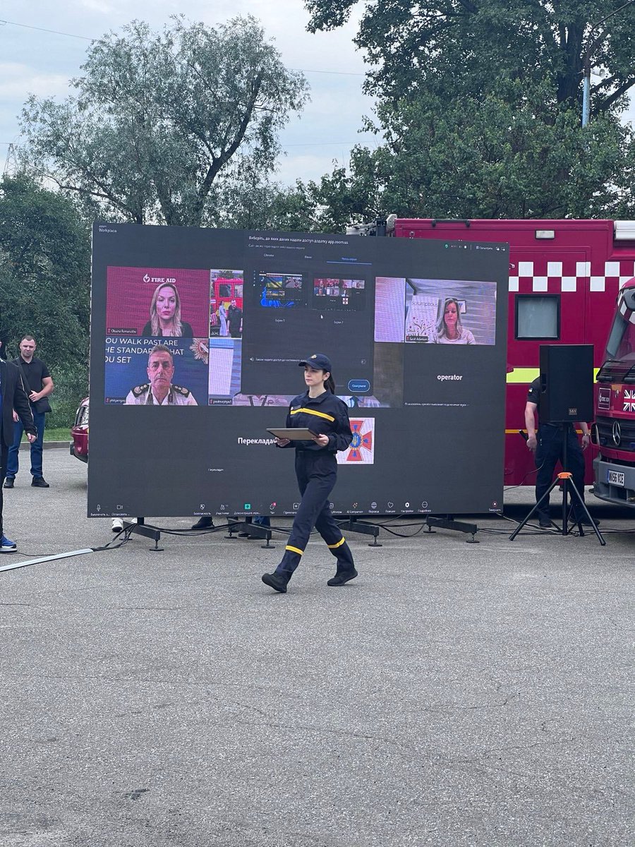 Our Chair, Dave, was honoured to address the Ukrainian Minister of Internal Affairs, the Head of State Emergency Services and colleagues from the Ukrainian Fire Services as the 7th Convoy of British fire vehicles and vital PPE reached its final destination in Ukraine this week.