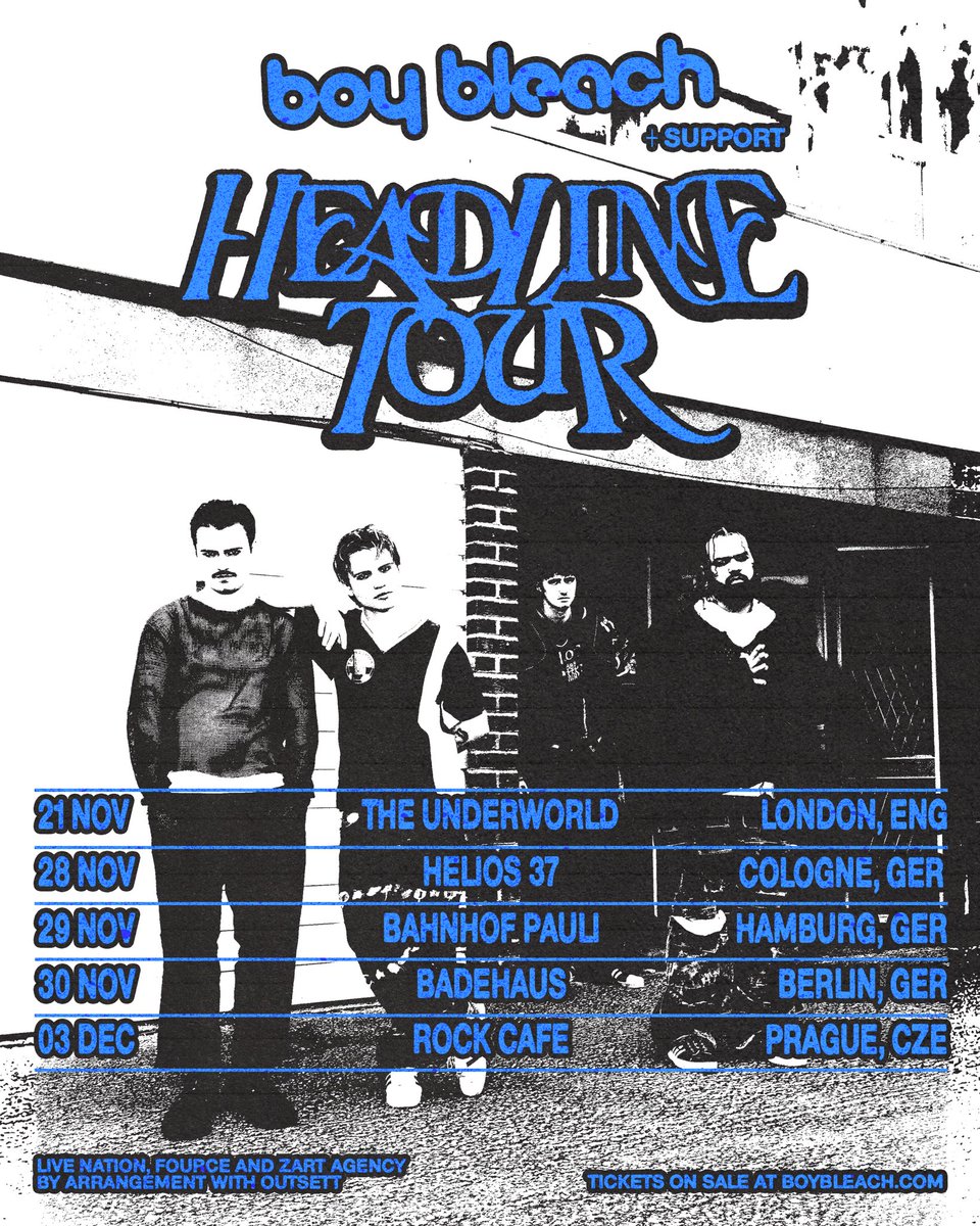 BOY FUCKING BLEACH? ON TOUR AGAIN? GO ON, THEN. Tickets on sale this Friday 21/06 at 11am (GMT) @ boybleach.com