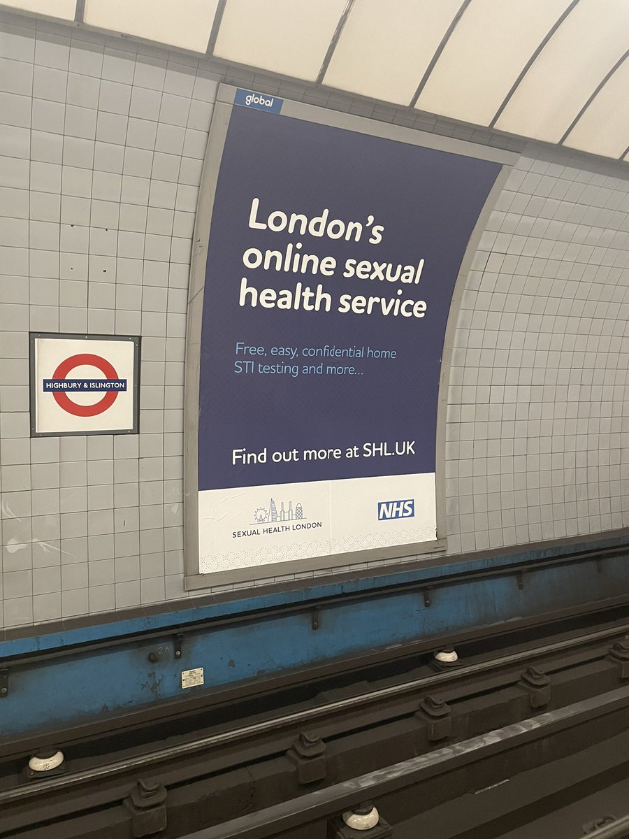 First sighting of the posters for <a href="/SHLdotUK/">SHL.UK</a> on @tfl underground  😍 this one is at Highbury and Islington on Victoria line,  northbound platform