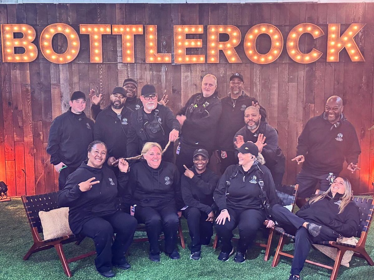 NPBCompaniesInc's tweet image. This year we sent this strong team to Napa, California, for @bottlerocknapa 2024. Agents Tammy,  Bobbie, Kim, Amy, Brittany, James, Terrill, Verzel, Shawn, Fletch, Chris, Gerry and Mike, great work!! Way to rep the brand!! 
#NPB #SecurityConsulting #FestivalSecurity  #Family