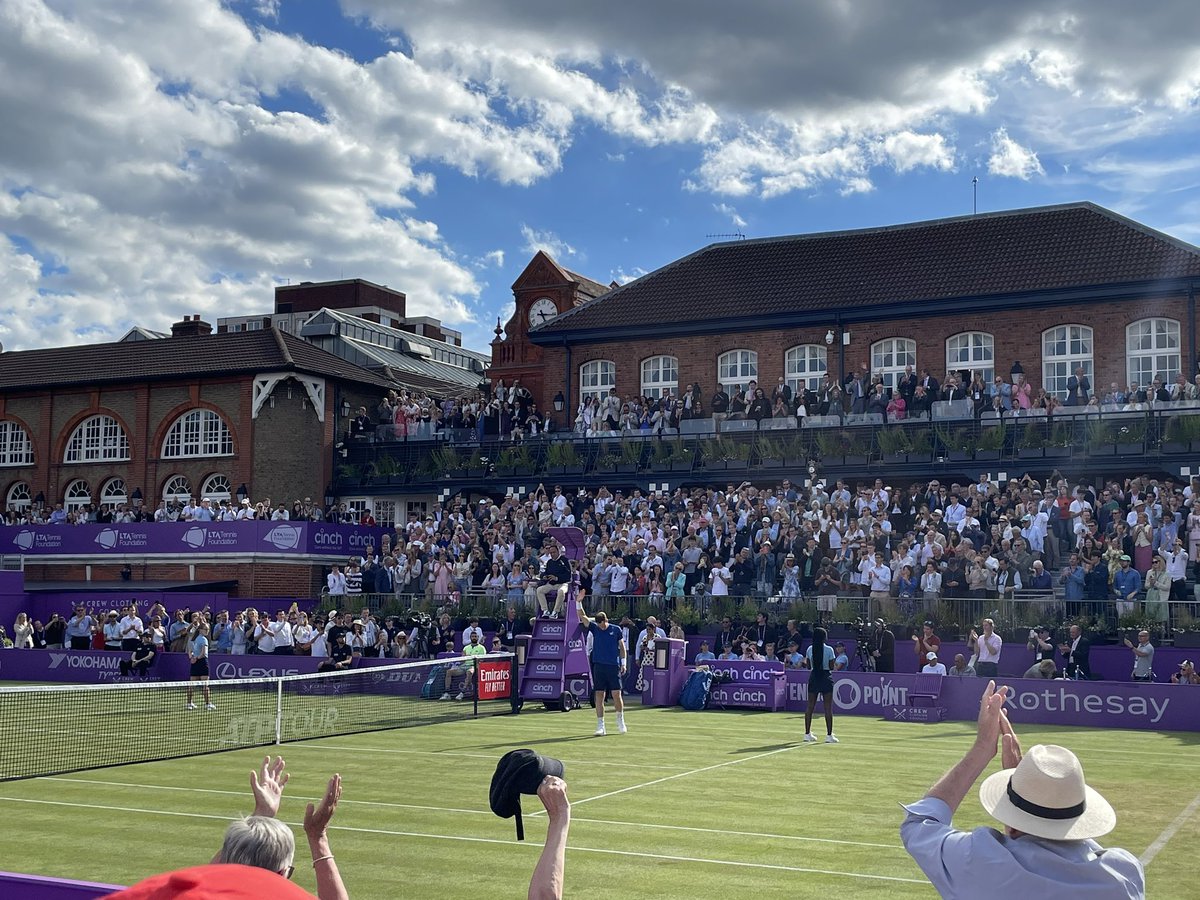 Murray Richmond (@scottishmurray) on Twitter photo Stellar day at <a href="/TheQueensClub/">The Queen's Club</a> today. Perhaps the final time I’ll see Sir Andy play in person… 🥲 Stellar day at <a href="/TheQueensClub/">The Queen's Club</a> today. Perhaps the final time I’ll see Sir Andy play in person… 🥲