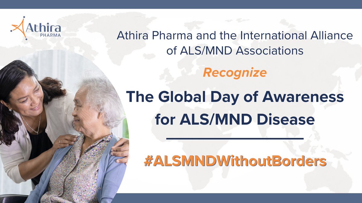 leonabioinc's tweet photo. Today we join @ALSMNDAlliance in celebrating a global day of recognition and awareness for ALS/MND disease. At Athira, we're advancing our investigational ALS treatment, ATH-1105, for the potential benefit of the ALS community.

https://t.co/HwyB26wwOA #ALSMNDWithoutBorders https://t.co/yNd5m6PmxO