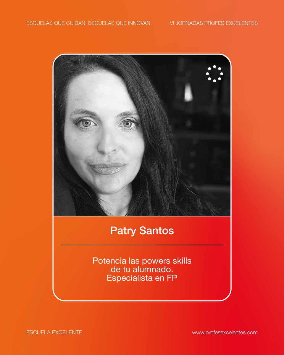 Escuela Excelente (AMICE) (@eexcelente) on Twitter photo ¡Descubre a <a href="/Patrysa10/">Patry Santos</a>! Con su taller “Potencia las powers skills de tu alumnado. Especialista en FP”.
Inscríbete a las IV Jornadas Profes Excelentes el 27 de junio en <a href="/colelitterator/">Colegio Litterator</a>
profesexcelentes.com ¡Descubre a <a href="/Patrysa10/">Patry Santos</a>! Con su taller “Potencia las powers skills de tu alumnado. Especialista en FP”.
Inscríbete a las IV Jornadas Profes Excelentes el 27 de junio en <a href="/colelitterator/">Colegio Litterator</a>
profesexcelentes.com