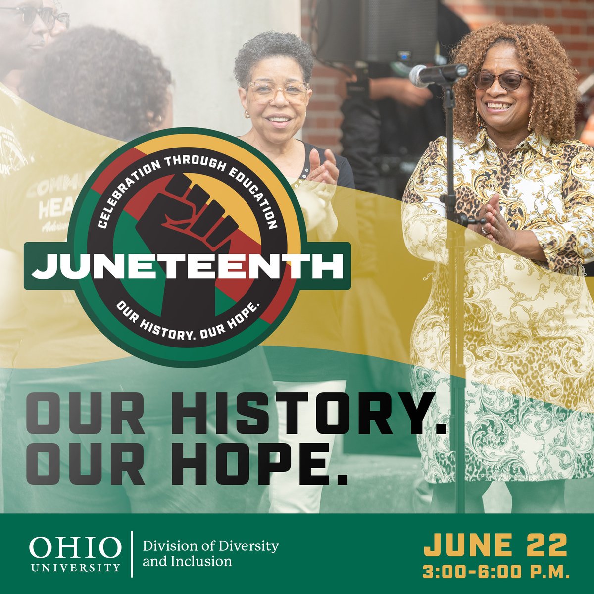 Don't miss out on this weekend's Juneteenth Celebration events!

🚶 Black History Tour of Athens
🎉 Juneteenth Festival
🍺 Festival afterparty at Jackie O's Taproom

Learn more ⬇️

ohio.edu/news/2024/05/o…