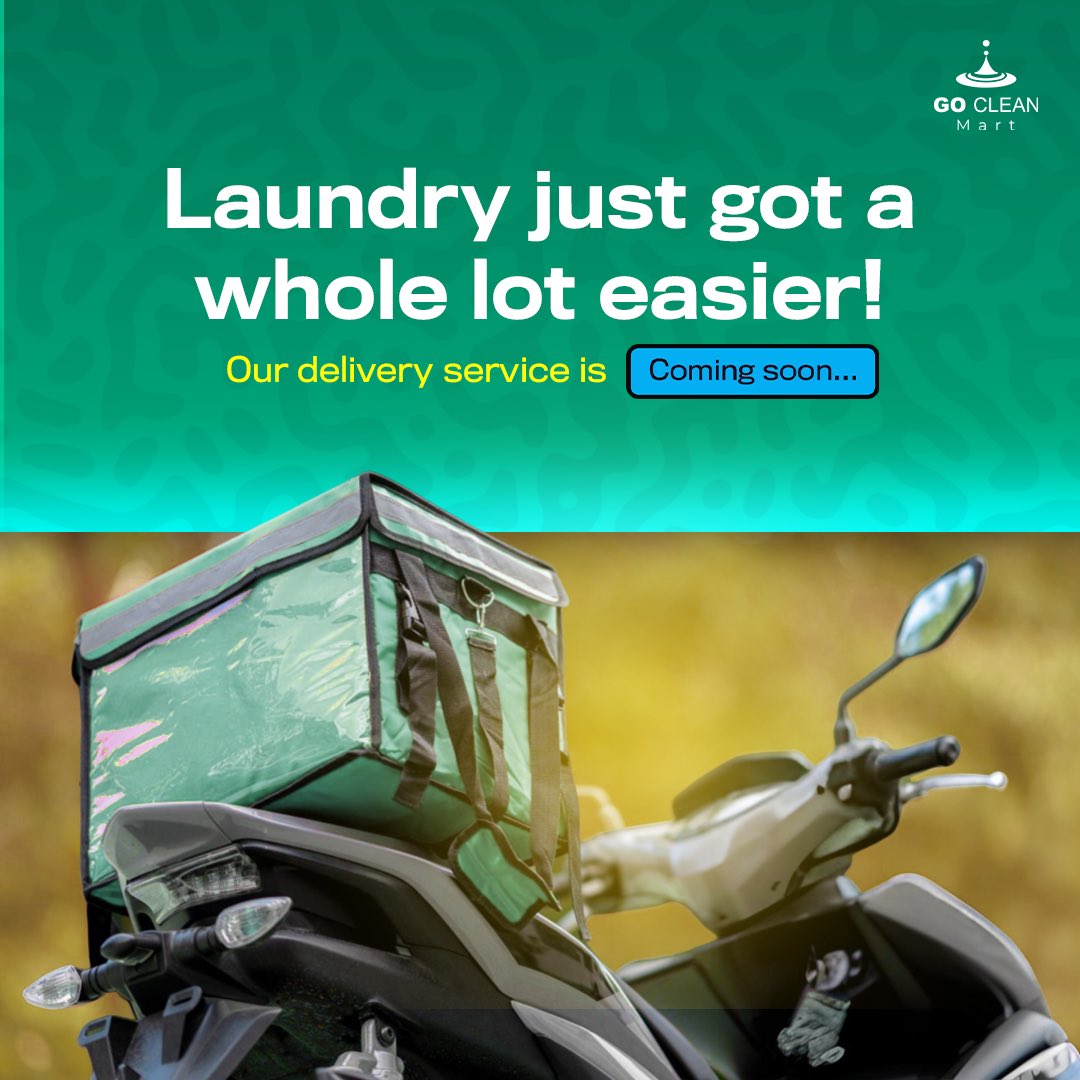 goclean_africa's tweet photo. A reminder that GoClean is coming to make your laundry process easy.
So let’s anticipate🚀.
You can click the link in our bio to join our waitlist.
#goclean #gocleanafrica
#laundry #laundrylogistics https://t.co/NIrVYTqCan