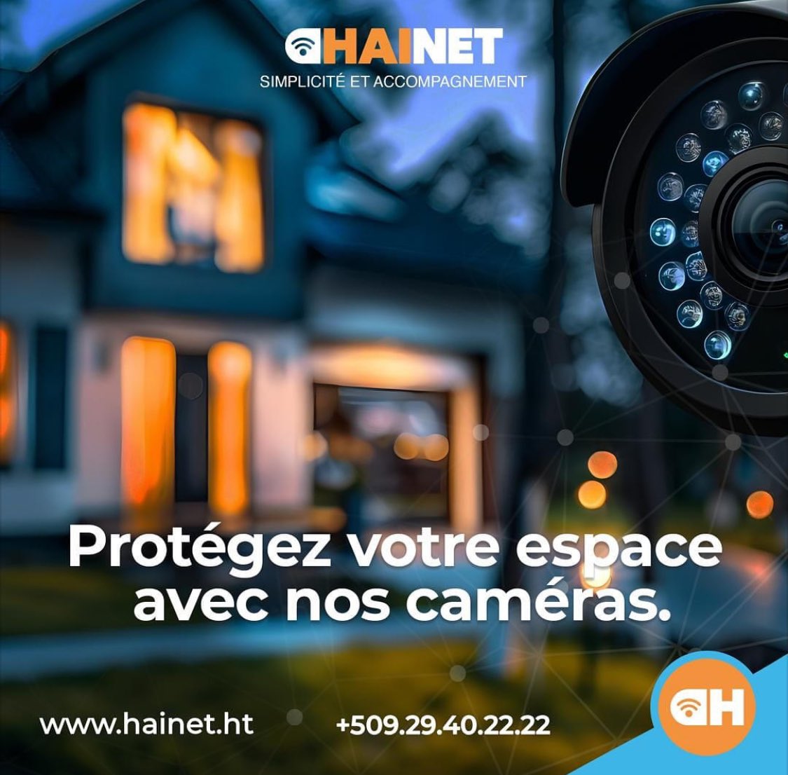 La sécurité de votre maison, c’est notre vision. Protégez votre espace avec nos caméras. #VisionSécurité”