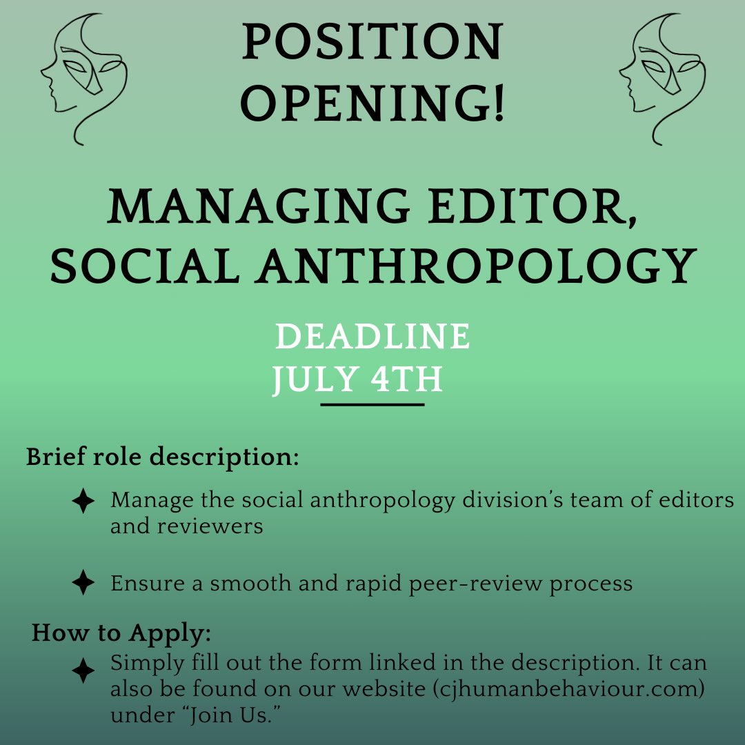 CJofHB's tweet image. ￼
Position Opening! 
￼
Apply here: cjhumanbehaviour.com/join-us/

Contact us at cjhumanbehvaiour@gmail.com with any questions.