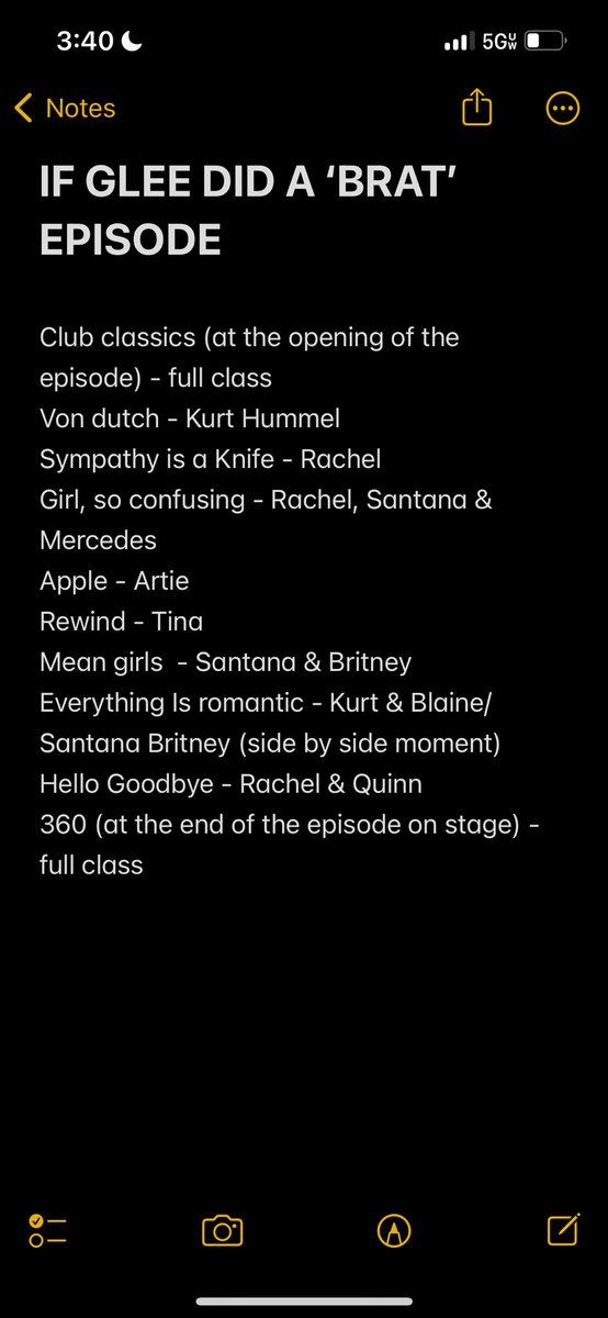 if anyone was wondering who would sing what song on glee….