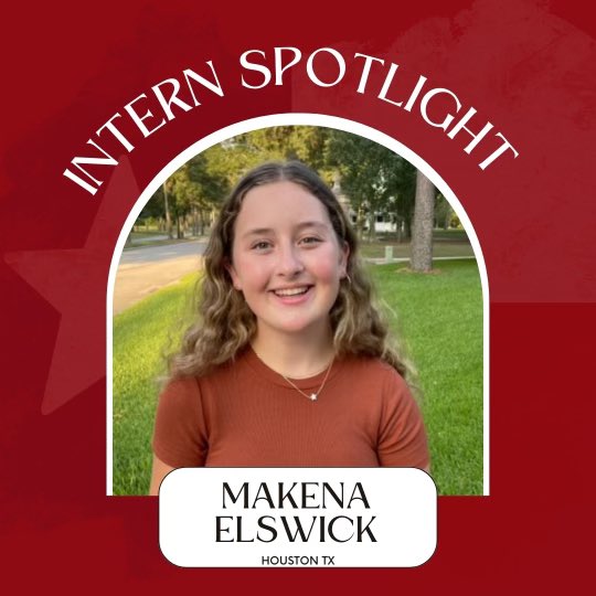 students4cruz's tweet photo. Makena is a junior from Houston, Texas. Passionate about politics, she joined the campaign to help keep Texas red and aspires to hold a public office in the future. Makena is also a cheerleader, soccer player, debater, and violinist. #Cruzaders #KeepTexasTexas https://t.co/yYJ0Tmh9EK
