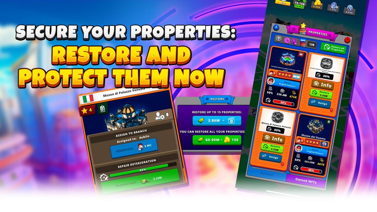 Don’t let your properties slip away! Restore them now and keep your investments secure. Play Geopoly today and build your empire!

#gaming #web3 #token #blockchain #videogames #geopoly #nfts