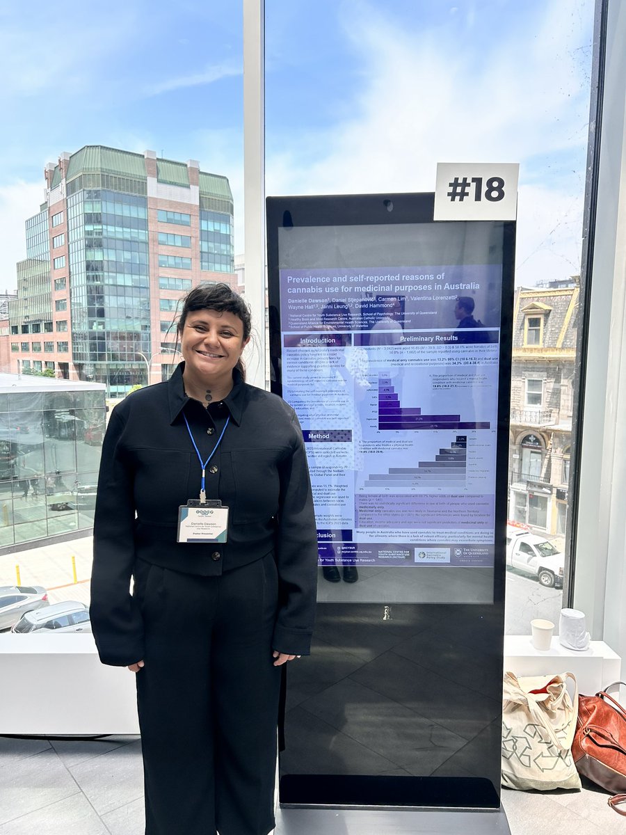 Tianze Sun 孙天则 (@tianzesun) on Twitter photo What’s the prevalence and what are the self-reported reasons for medicinal cannabis use in Australia? Come find out at <a href="/DanielleDawsonM/">Danielle Dawson</a>’s poster at #ISSDP2024 ! What’s the prevalence and what are the self-reported reasons for medicinal cannabis use in Australia? Come find out at <a href="/DanielleDawsonM/">Danielle Dawson</a>’s poster at #ISSDP2024 !