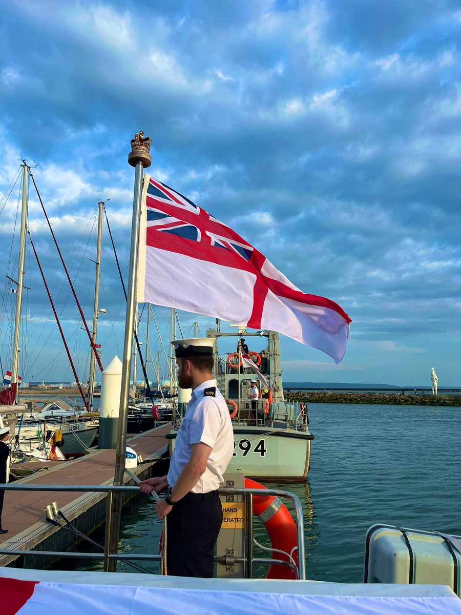 Menna Rawlings (@mennarawlings) on Twitter photo Pleasure to be on board <a href="/HmsDasher/">HMS Dasher</a> this evening in Le Havre, alongside <a href="/HMSTrumpeter/">HMS Trumpeter</a>, to thank captains and crew for their support during #DDay80.
Impressed by their teamwork and joie de vivre, supported by <a href="/UKDefenceFrance/">UK Defence in France</a> and our π«π· partners.
Merci Γ tous et bon voyage. Pleasure to be on board <a href="/HmsDasher/">HMS Dasher</a> this evening in Le Havre, alongside <a href="/HMSTrumpeter/">HMS Trumpeter</a>, to thank captains and crew for their support during #DDay80.
Impressed by their teamwork and joie de vivre, supported by <a href="/UKDefenceFrance/">UK Defence in France</a> and our π«π· partners.
Merci Γ tous et bon voyage.