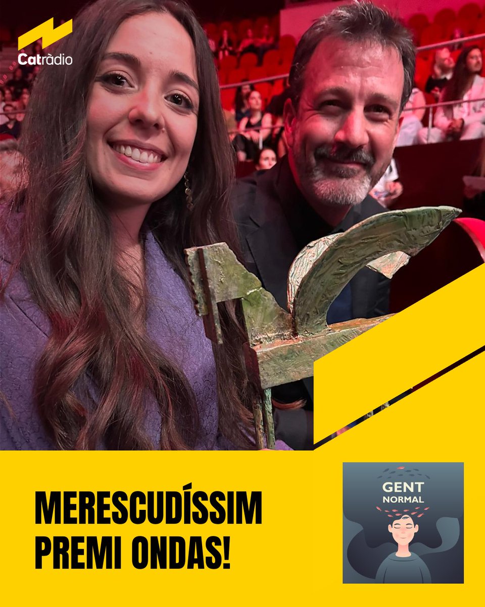 Enhorabona per l'Ondas a millor pòdcast en llengua cooficial de l'Estat! Enganxadíssims a la bona feina de l'equip de #GentNormalCatRàdio 🫀 
ccma.cat/3cat/gent-norm… 
#OndasdelPodcast