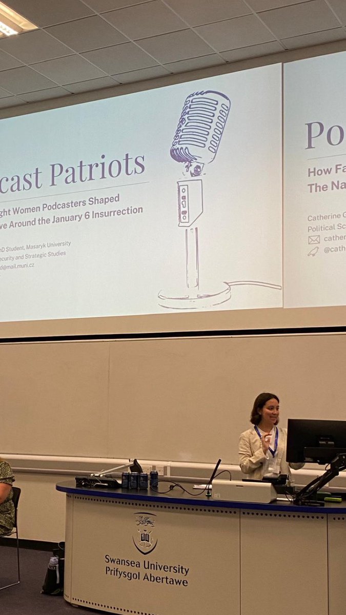 Catherine Girard (@catherine_gir) on Twitter photo Every panel I had the pleasure of attending during the 2024 Terrorism and Social Media Conference at <a href="/SwanseaUni/">Swansea University</a> was amazing! Also grateful to have had the opportunity to present my research on far-right women podcasters (and their role as influencers)🎙️ Every panel I had the pleasure of attending during the 2024 Terrorism and Social Media Conference at <a href="/SwanseaUni/">Swansea University</a> was amazing! Also grateful to have had the opportunity to present my research on far-right women podcasters (and their role as influencers)🎙️