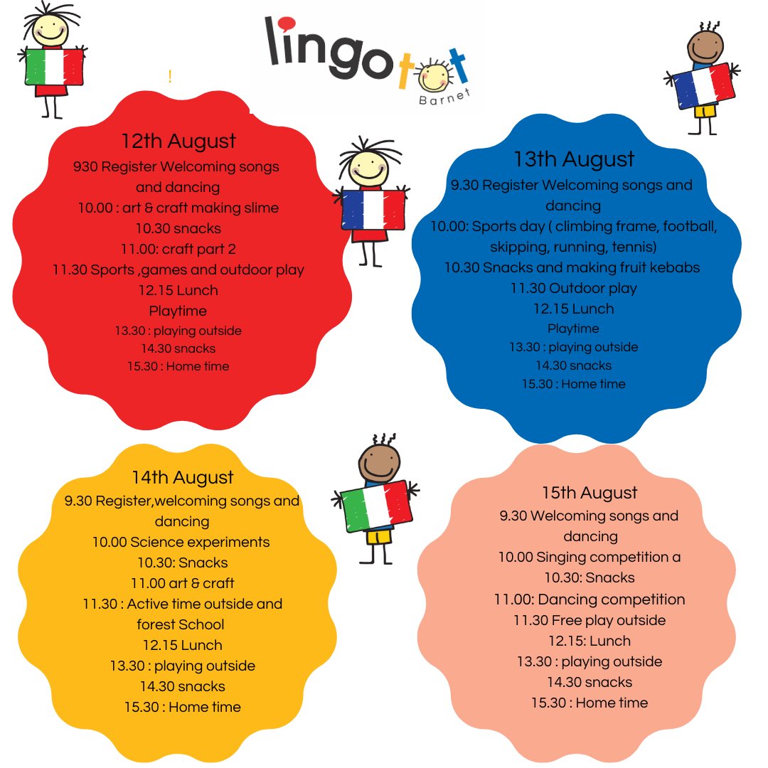 LingototBarnet's tweet photo. Lingotot Barnet is proud to offer a FREE Holiday camp for eligibile children in the Barnet area in collaboration with Barnet Council and Fully funded by the Department of Education.
To check your eligibility, please visit:
https://t.co/O5bLjrLRE1
#dfe #barnetcouncil #barnetyouth https://t.co/K63omsUpRL