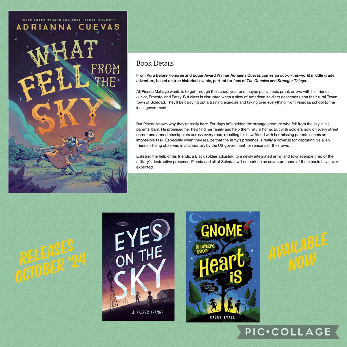 Melanie Dulaney (@dulaney_melanie) on Twitter photo @acuevaswrites has a new book coming and it pairs nicely with another upcoming release, <a href="/JKasperKramer/">J. Kasper Kramer</a> EYES ON THE SKY and a slightly older title, @CKLyall GNOME IS WHERE YOUR HEART IS. <a href="/MacKidsSL/">Macmillan Children's School & Library π</a> <a href="/SSEdLib/">S&S EducationLibrary</a> <a href="/GreenwillowBook/">Greenwillow Books</a> @acuevaswrites has a new book coming and it pairs nicely with another upcoming release, <a href="/JKasperKramer/">J. Kasper Kramer</a> EYES ON THE SKY and a slightly older title, @CKLyall GNOME IS WHERE YOUR HEART IS. <a href="/MacKidsSL/">Macmillan Children's School & Library π</a> <a href="/SSEdLib/">S&S EducationLibrary</a> <a href="/GreenwillowBook/">Greenwillow Books</a>