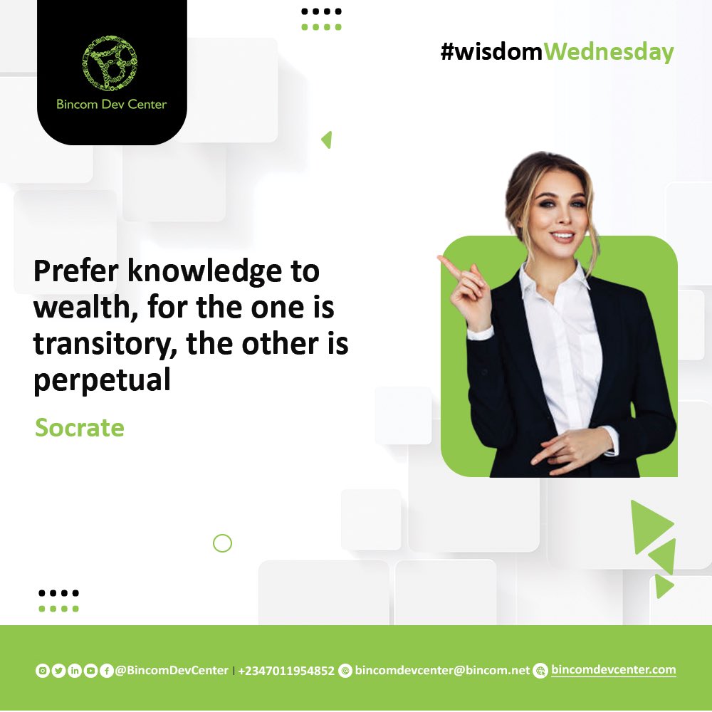 BincomDevcenter's tweet image. Wisdom Tip:

#wisdomwednesday #wisdomtips