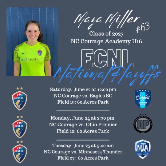 mayaM_gk's tweet photo. So excited to compete in Seattle for the ECNL Playoffs!! https://t.co/xivjtde33k