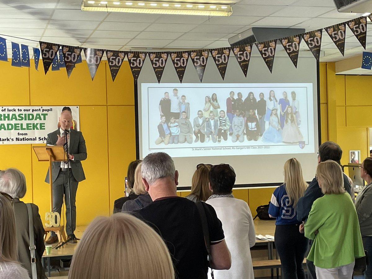 Thank you to all who helped celebrate a memorable day @ St Mark’s Schools 50th celebrations by attending both @ home and far and wide. Thoughts and prayers were very much part of our ceremony today for you all. So proud of our pupils, staff @ mass prayers, choir &amp; hall displays🎆