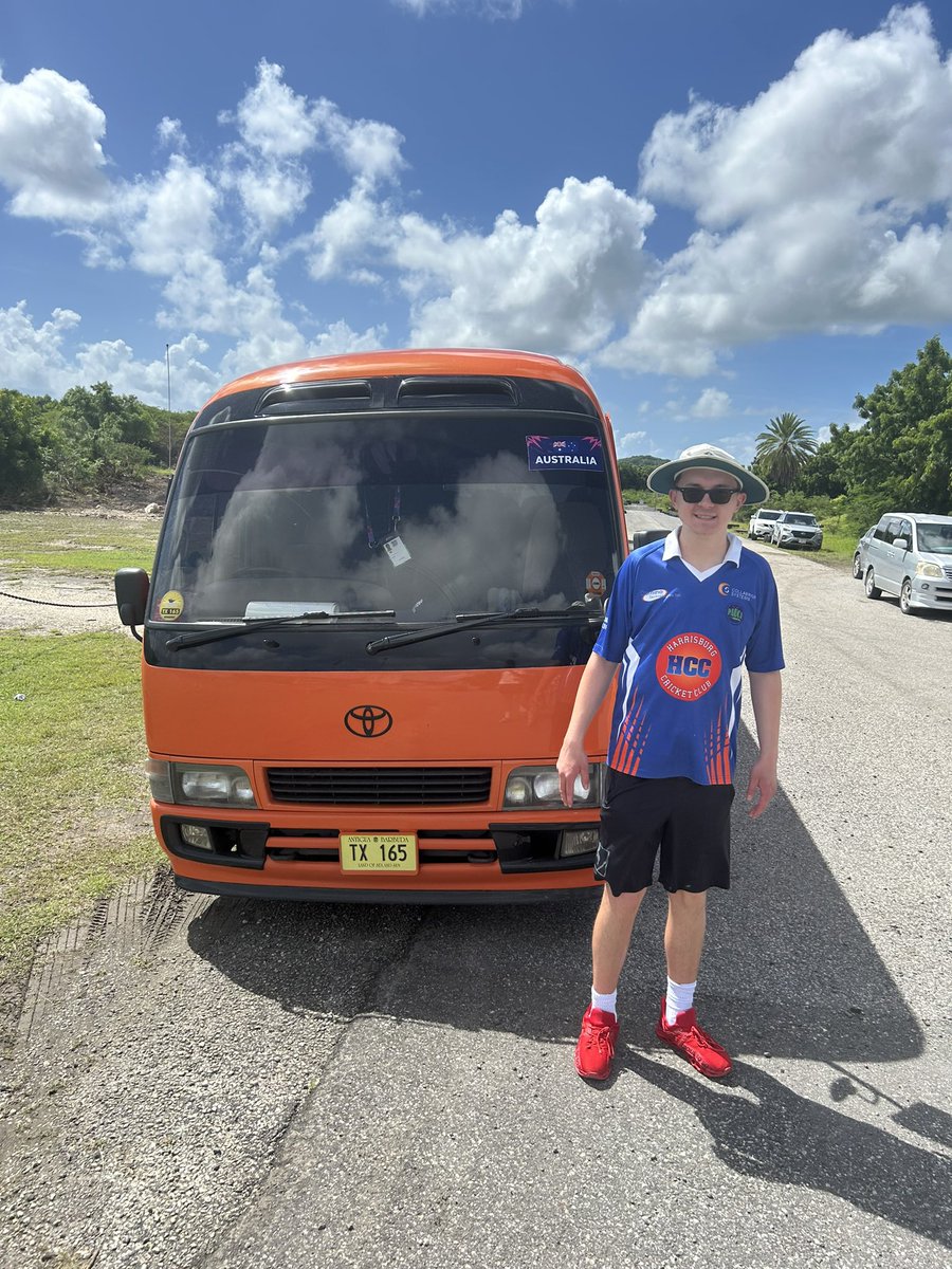 I am having a blast so far on my vacation to Antigua. 
I have seen two cricket games so far. 
Both very exciting games.