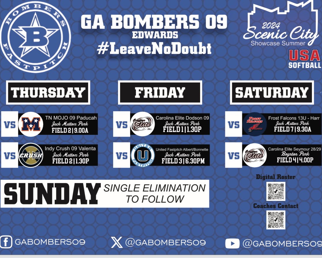 Hey coaches, hope to see you come by and watch us play this weekend at Scenic City! #play4God <a href="/NCSACoachDaily/">Jess Daily</a> <a href="/ExtraInningSB/">EXTRA INNING SOFTBALL</a> <a href="/SBRRetweets/">Softball Recruiting Reposts</a>