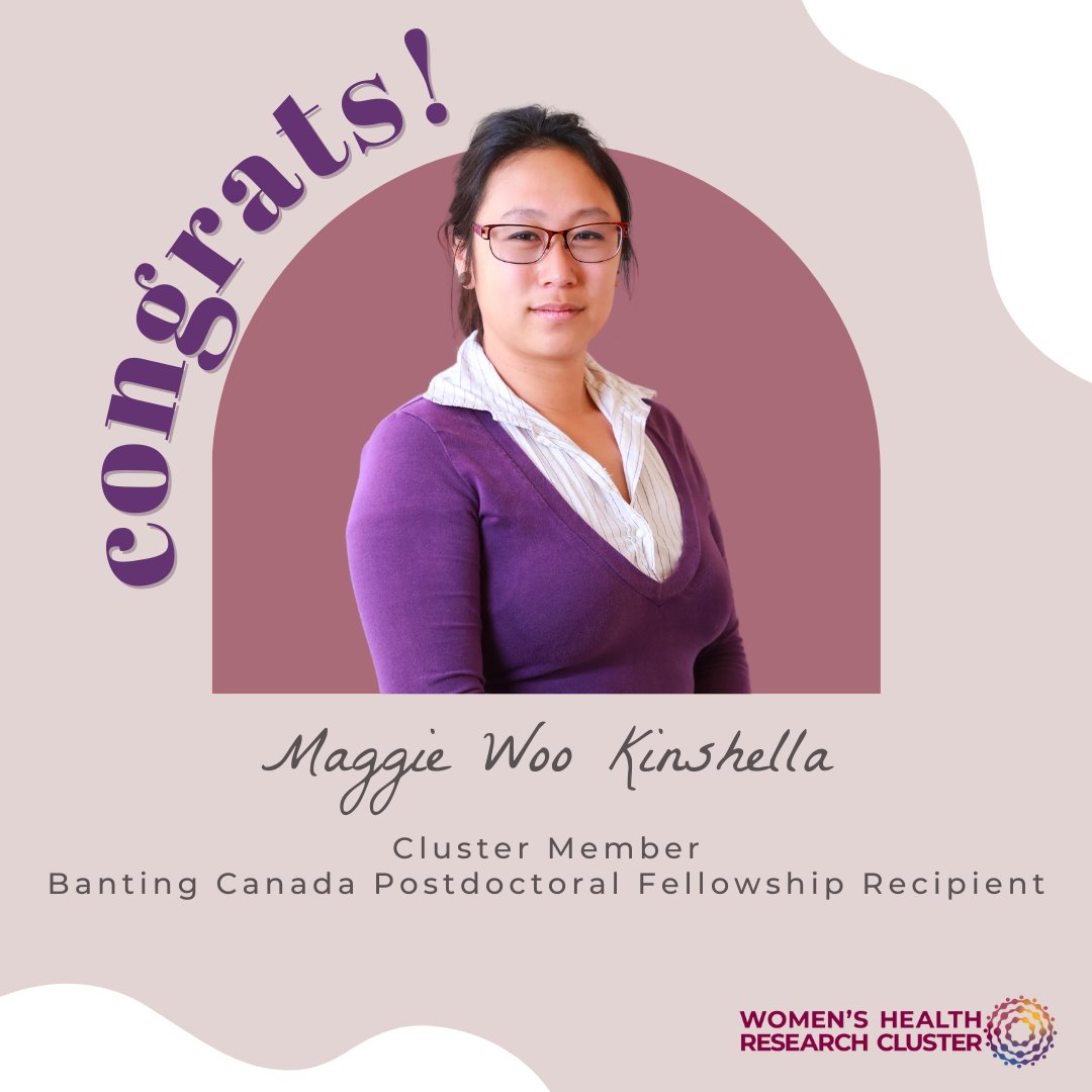 Women's Health Research Cluster (@researchonwh) on Twitter photo Congrats to Cluster member <a href="/MaggieWooK/">Maggie Woo Kinshella</a> for receiving a #BantingCanada Postdoctoral Fellowship from <a href="/CIHR_IRSC/">CIHR</a> to research maternal diets, #malnutrition and #preeclampsia at <a href="/KingsCollegeLon/">King's College London</a> this Fall! š„³
Check out the full list of recipients here: banting.fellowships-bourses.gc.ca/en/2023-2024-e⦠Congrats to Cluster member <a href="/MaggieWooK/">Maggie Woo Kinshella</a> for receiving a #BantingCanada Postdoctoral Fellowship from <a href="/CIHR_IRSC/">CIHR</a> to research maternal diets, #malnutrition and #preeclampsia at <a href="/KingsCollegeLon/">King's College London</a> this Fall! š„³
Check out the full list of recipients here: banting.fellowships-bourses.gc.ca/en/2023-2024-eā¦