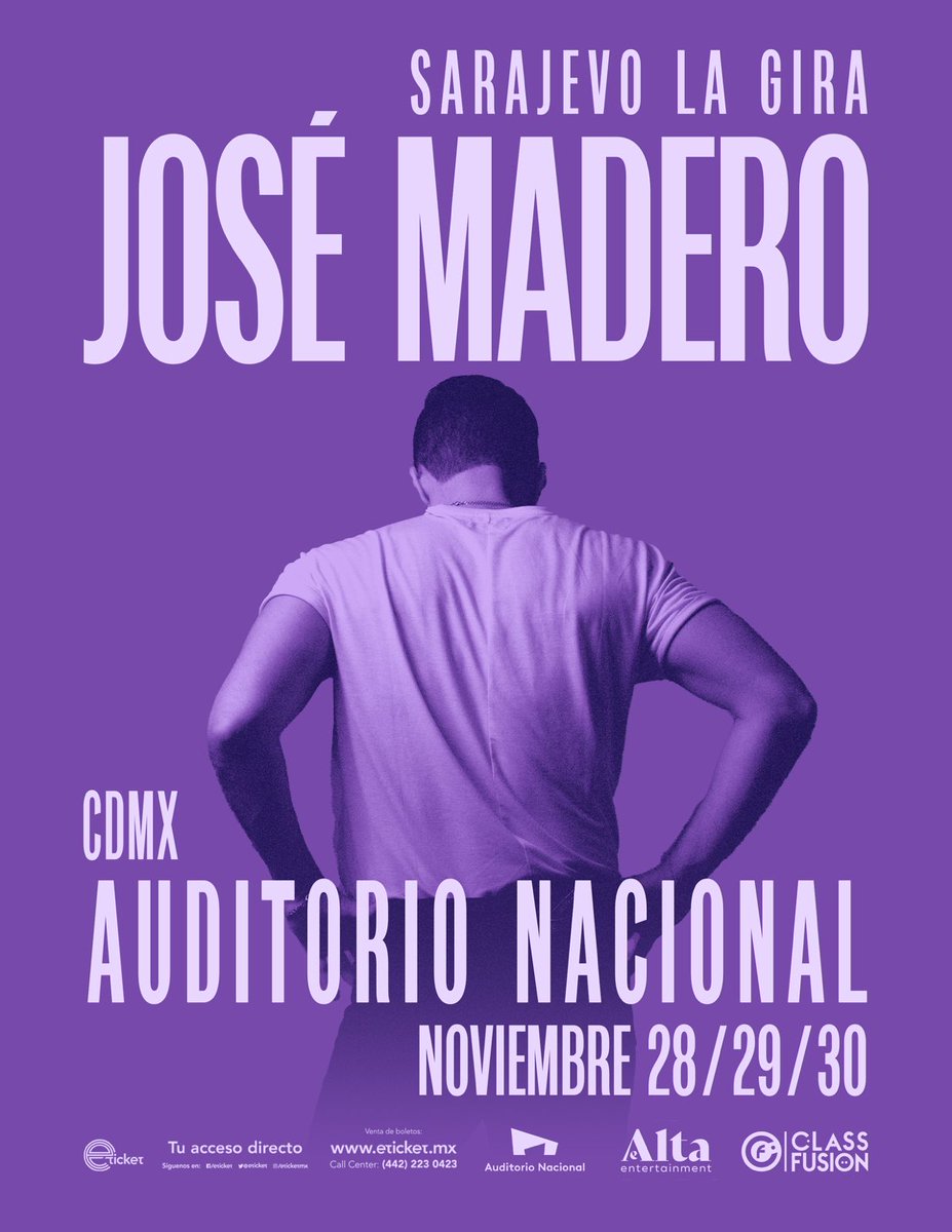 DiradioM's tweet photo. @jose_madero Anuncia tres fechas en el Auditorio Nacional: 28, 29 y 30 de noviembre. 

El cantante ofrecerá un setlist distinto en cada show para introducir la presentación de su nuevo álbum Sarajevo. 

Boletos ya a la venta en la taquilla del Auditorio Nacional. 
#DiRadio https://t.co/lQFF2EZpGc