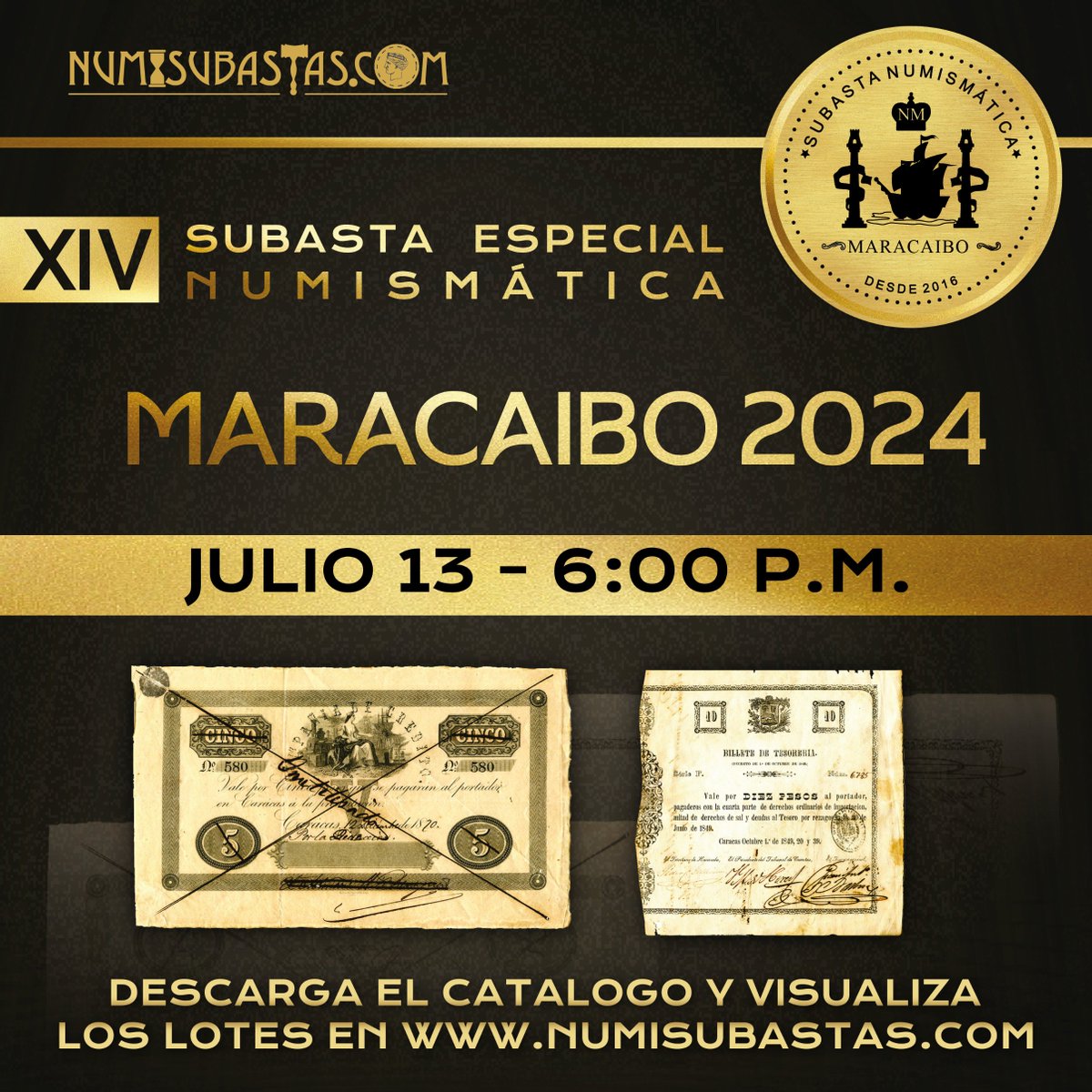 numisubastas's tweet photo. EN SUBASTA:
LOTE# 59-8
CARTA Y FORMULARIO CON LA ORDEN Y DE LOS BILLETES DEL BANCO CARABOBO, 1883
https://t.co/58l9sZdTH1
#SubastasMaracaibo #Numisubastas #Numismatica #Notafilia #Subasta #Carta #Coleccionismo #Historia #Antiguedad #ColeccionismoDeLaHistoria
#CompraHistoria https://t.co/77CB1xeJAp