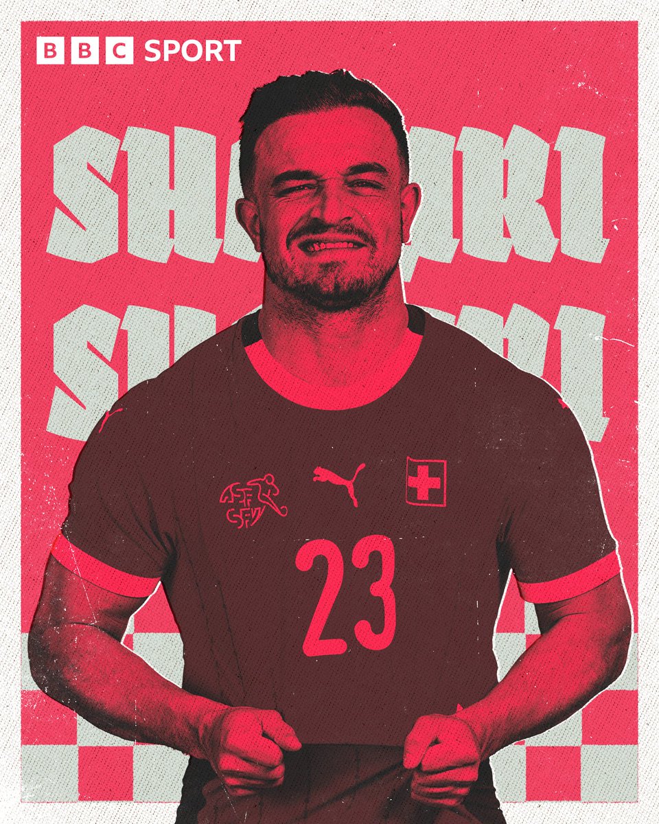BBCSport's tweet image. WHAT A STRIKE FROM XHERDAN SHAQIRI 😳

#Euro2024 #SCOSWI