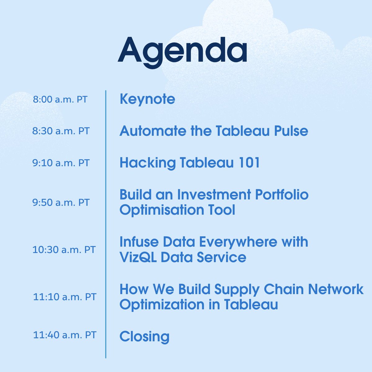 tableau's tweet image. Join Tableau Developers on June 20 for #DataDev Day—Tableau’s developer-focused virtual event with Keynote guest @motherduck co-founder @ryguyrg.

Get ready for a day of learning and connection: tabsoft.co/4e8yQBl