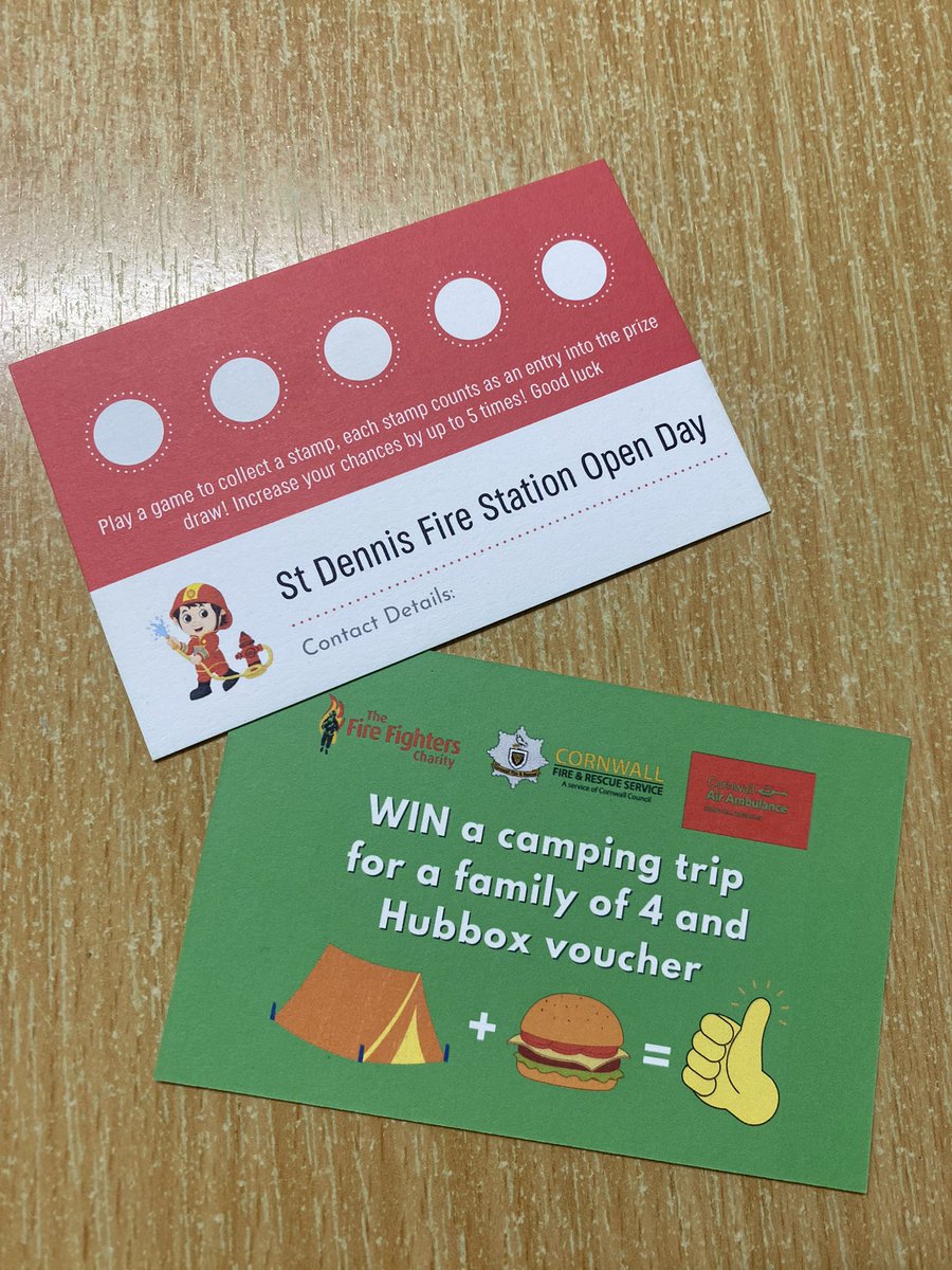 Win a camping trip for a family of 4 at Pentewan Sands, Hub Box Pentewan voucher and hamper! 🎁 

Collect stamps which equal entries into the prize draw. Get yours at our open day on Sunday 23rd June.

Good luck!