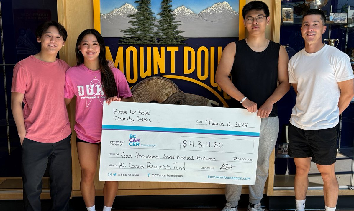 Mount Doug Secondary (@sd61mtdoug) on Twitter photo Our <a href="/bccancerfdn/">BC Cancer Foundation</a> BC Cancer Research Fund Hoops for Hope Charity Classic donation ! Well done! Our <a href="/bccancerfdn/">BC Cancer Foundation</a> BC Cancer Research Fund Hoops for Hope Charity Classic donation ! Well done!