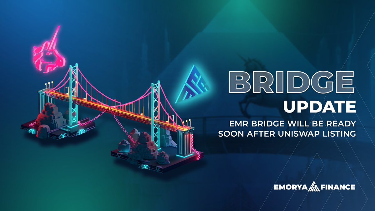 Emorya (@emoryaapp) on Twitter photo 🚀 EMR Bridge Launching Soon!
🎉 The highly-anticipated EMR Bridge is ready to launch soon after our listing on <a href="/Uniswap/">Uniswap Labs 🦄</a>!
🚀 Stay tuned for more updates and get ready to experience the future of healthcare with EMR Bridge!
#crypto #blockchain #emoryafinance <a href="/MultiversX/">Multiversᕽ</a> 🚀 EMR Bridge Launching Soon!
🎉 The highly-anticipated EMR Bridge is ready to launch soon after our listing on <a href="/Uniswap/">Uniswap Labs 🦄</a>!
🚀 Stay tuned for more updates and get ready to experience the future of healthcare with EMR Bridge!
#crypto #blockchain #emoryafinance <a href="/MultiversX/">Multiversᕽ</a>